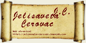 Jelisaveta Cerovac vizit kartica
